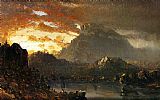 Sanford Robinson Gifford Sunset in the Wilderness with Approaching Storm painting